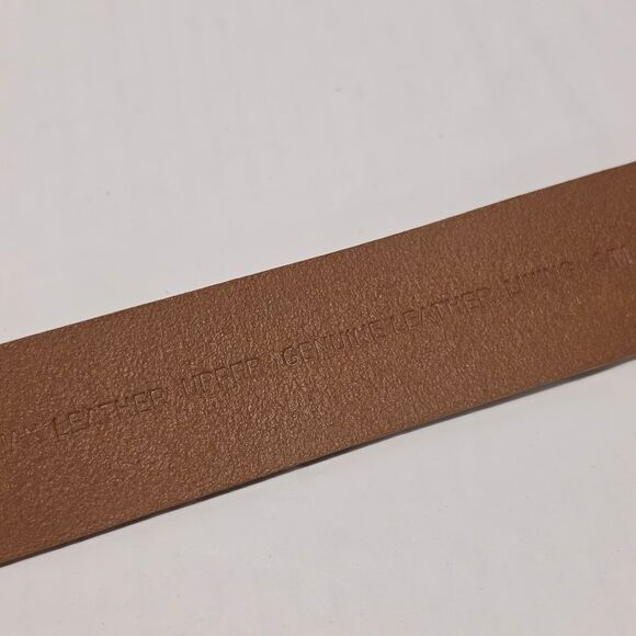 Coldwater Creek Celestial Round moon HOOK belt Tan Distressed Leather S/M Boho